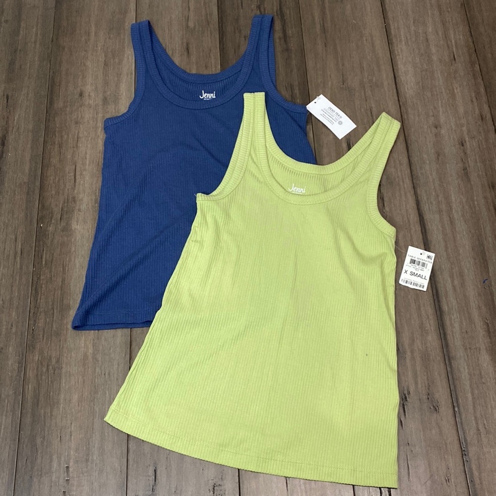 Jenni set of two ribbed tank‎ tops